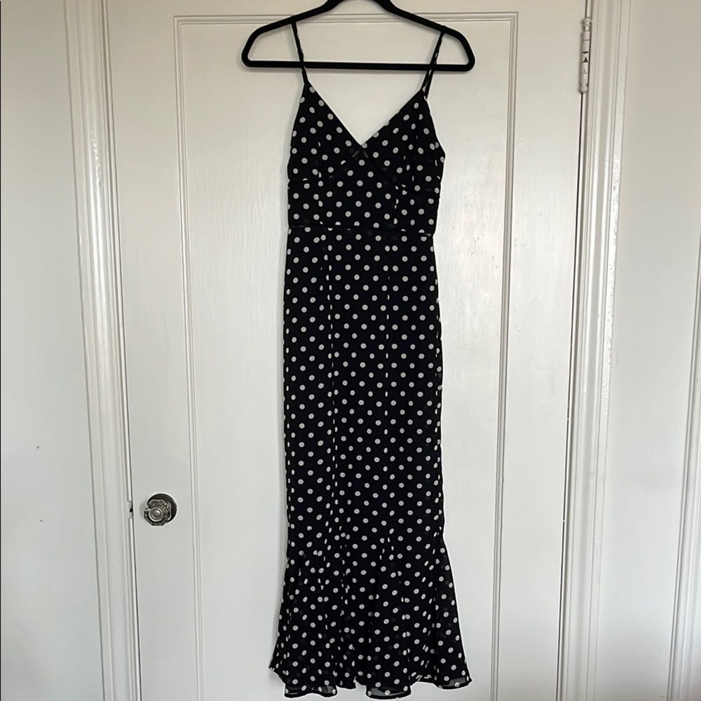 Lulu's Black and White Mermaid Maxi Dress